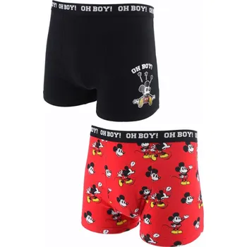 Boxerky Set pánských boxerek Mickey Mouse - černá/červená Velikost: S