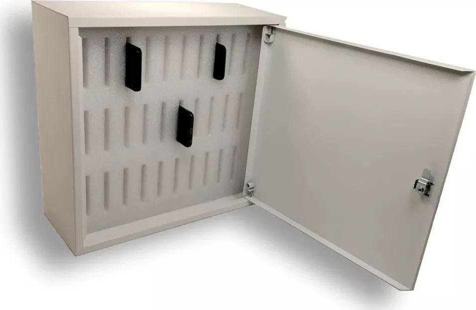 MobilBox na 29 mobilů uzamykatelná schránka do škol