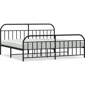 Postel Manželská postel kovová Zakito Home 190x200 černá