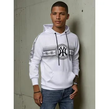 Pánská mikina Bílá pánská mikina s potiskem BX5567 Velikost: 2XL