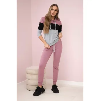 Set s barevnými pruhy tmavě růžová+černá Kesi růžová 3096218