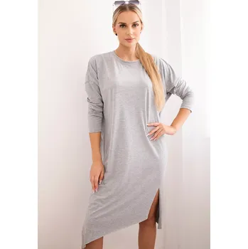 Dámské šaty Oversize šaty šedé barvy Kesi šedá 3089718