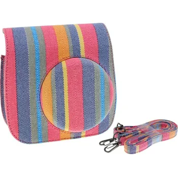 Ochrana fotoaparátu a videokamery Pouzdro pro INSTAX Mini 8/9 - Retro - pásky