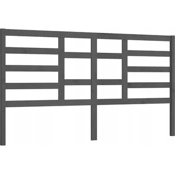 Čelo dřevěné šedé 206x4x104 cm