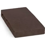 Froté prostěradlo 180x200cm, fialovohnědé