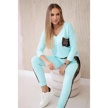 Set s motivem pantera máta Kesi světle modrá 3085681