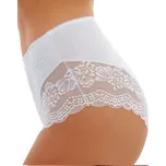 Dámské bavlněné kalhotky s vysokým psem a krajkou Emili Melisa 3XL-4XL Velikost: 4XL, Barva: Bílá