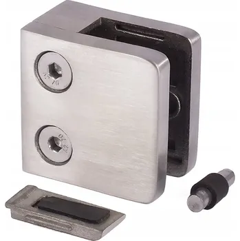 Vrták Držák skla ke sloupku Model 23 45 x 45 mm pro sklo 6 8 10 mm broušený