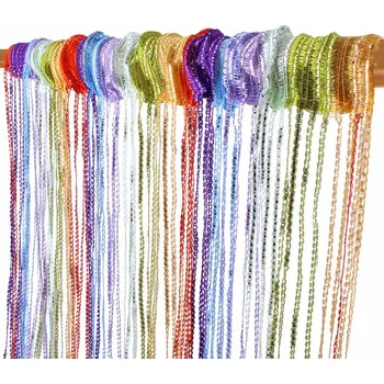 Záclona Šňůrková záclona Duha 100x200cm (Barevná záclona na dveře)