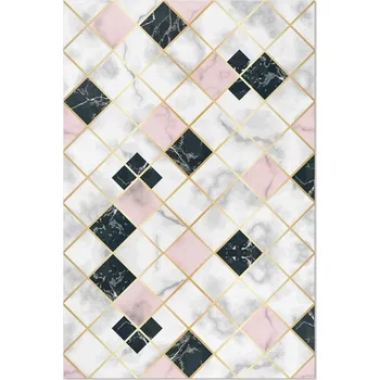 Koberec Moderní vinylový Koberec do bytu, krásný mramorový vzor kamenných dlaždic, 60x90 cm