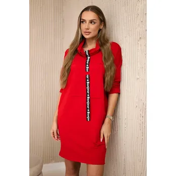 Dámské šaty Červené šaty s kravatou Kesi červená 3104362