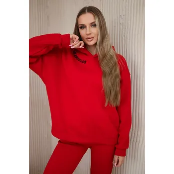 Zateplená souprava s výšivkou Los Angeles červená Kesi červená 3089147