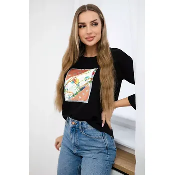 Dámská halenka Halenka s grafikou 3D Bird black Kesi Other 3108022