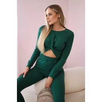 Dámská halenka Sada s volánky na halence zelené Kesi zelená 3110621