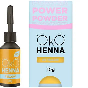 Barva na řasy a obočí OKO Power Powder Henna – prášková henna na obočí 10 g Barva: Yellow