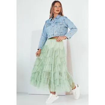 Dámská sukně Mintová tylová midi sukně MILANI CY0430 Velikost: ONE SIZE