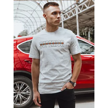 Pánské tričko Šedé tričko s nápisem RX5385 Velikost: XL