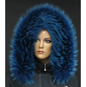 Špongr Kožešinový lem na kapuci z finského mývalovce 1059 BLUE