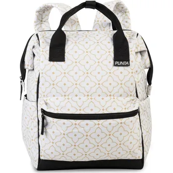 Městský batoh Fabrizio Dámský městký batoh Punta City Style 10496-2029 bílý se vzorem