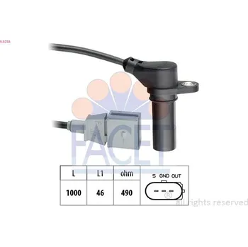 Čidlo automobilu Snímač, poloha vačkového hřídele FACET 9.0218