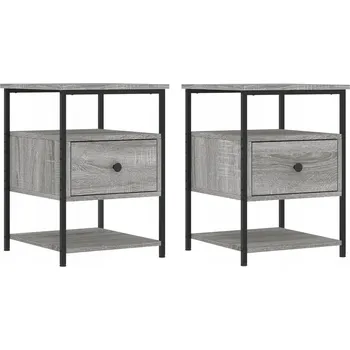 Noční stolek Noční stolek ŠEDÝ DUB SONOMA 40x42x56 cm