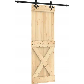 Interiérové dveře Posuvné dveře borovice 70x210 cm, černé