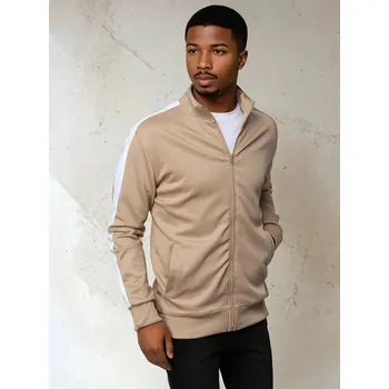 Pánská mikina Světle hnědá basic mikina na zip BX5564 Velikost: M