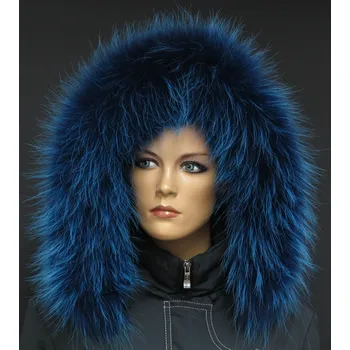 Špongr Kožešinový lem na kapuci z finského mývalovce 1061 BLUE