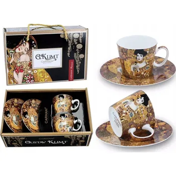 G. KLIMT sada 2 šálků na espresso s podšálky, ADELA 100 ml | Carmani