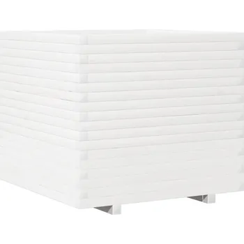 Květináč Zahradní květináč z borovice 80x80x72 cm bílý