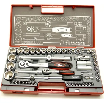 FORTUM 4700011 Hlavice nástrčné, sada 60ks, 1/4", 1/2"