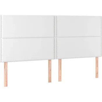 Čalouněné čelo postele bílé 100x78/88 cm, sada 4 ks