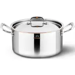 Kastrol CON CUORE 24 cm, stříbrná, měď, Ruffoni