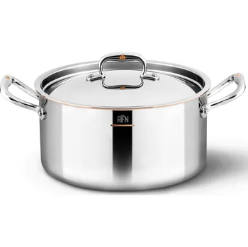 Hrnec Kastrol CON CUORE 24 cm, stříbrná, měď, Ruffoni