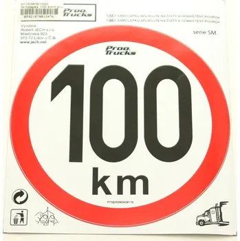 Samolepící dekorace Samolepka 100 km/hod. 19 cm