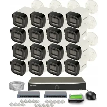 IP kamera Sada pro domácí monitoring, IP kamera 16x DS-2CD1043G2-LIU 4MPx IR30m