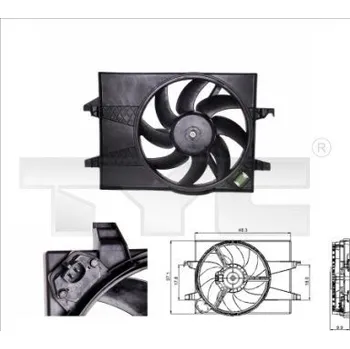Výparník klimatizace Větrák, kondenzátor klimatizace TYC 810-0025