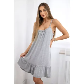 Dámské šaty Šaty s tenkými ramínky šedé Kesi šedá 3100433