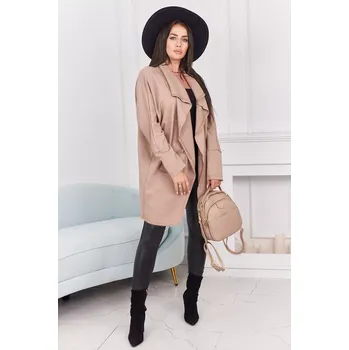 Dámská halenka Pelerína s kapsami tmavě béžová Kesi krémová 3093778