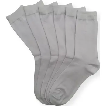 Pánské ponožky Klasické ponožky dámské S100A (BÍLÁ) - 6 párů - 35-38