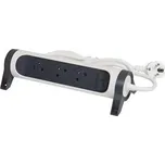 Prodlužovací kabel Legrand L049458 / 3 m / 3 zásuvky / s vypínačem / bílá-černá / PVC / 1,5 mm2