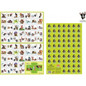 Pexeso Krtek Pexeso vystřihovací Krtek a kamarádi