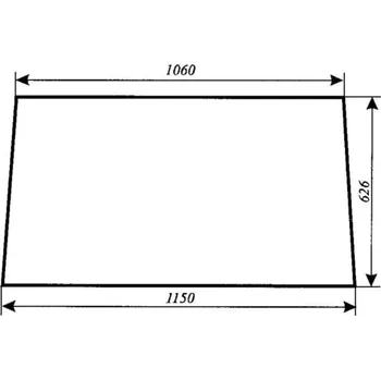 Autosklo Sklo zadní horní 631x1161