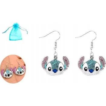 Náušnice Dětské Náušnice z pohádky Lilo & Stitch, visací s Zirkony