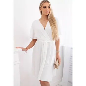 Dámské šaty Dámské šaty s hlubokým výstřihem - ecru Kesi Włoski šedá 3086274