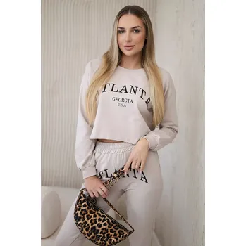 Set s béžovým potiskem Atlanta Kesi šedá 3096375