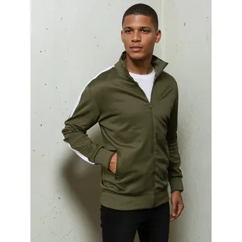 Pánská mikina Khaki basic mikina na zip BX5561 Velikost: XL