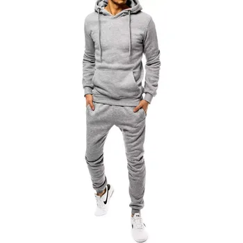 Světle šedá pánská tepláková souprava s kapucí AX0384 Velikost: 2XL