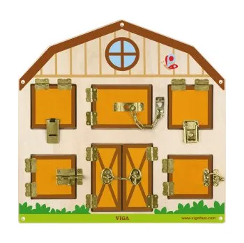 Dřevěná hračka Dřevěná hra - zamykání a odemykání