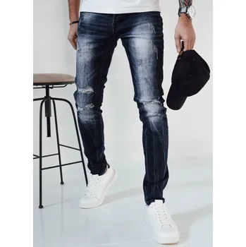 Pánské džíny Tmavě modré pánské džíny s bílými oděrkami UX3993 Velikost: 34